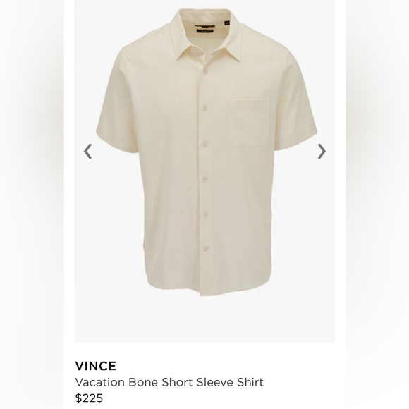 Vince Other - Vince - New Short Sleeve Vacation Shirt in Bone size Small